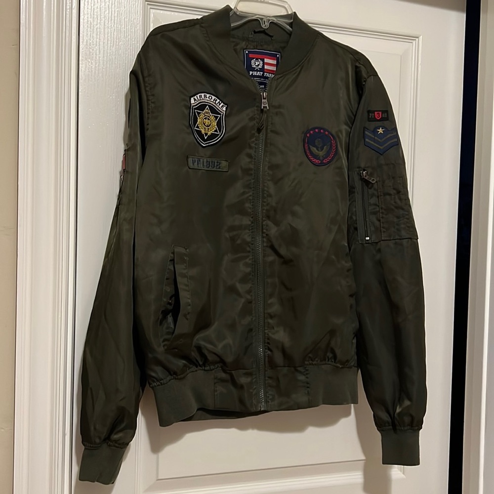 Phat Farm Fabric Bomber Jacket